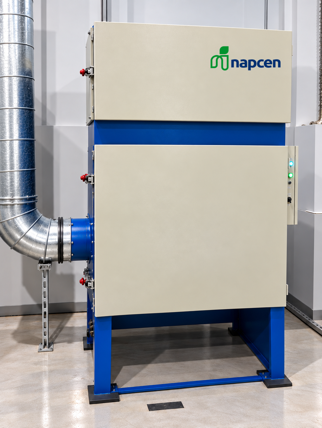Blue and White Industrial Dust Collector